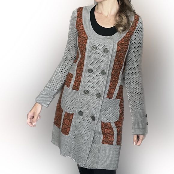 Lia Molly Grey / Rust long Sweater - Anthropologie - XS - Picture 6 of 8